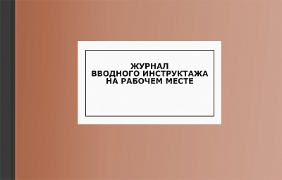 Журнал вводного инструктажа на рабочем месте